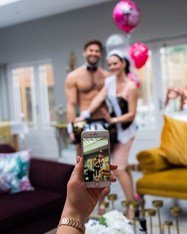 From pouring prosecco to posing for pics, your host keeps the energy upbeat